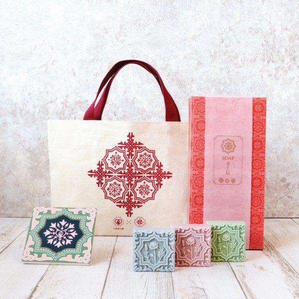 幸福花磚皂禮盒- 心路×捲毛力卡聯名