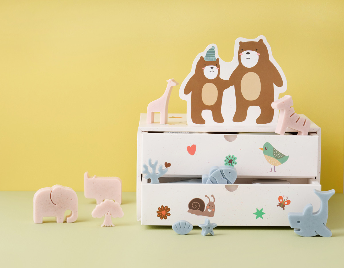 │新品上市│森林漫步禮盒-雙層款（蠟燭/動物皂/棉布袋/泡澡球）