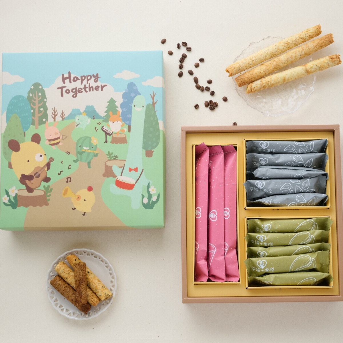 𝙉𝙚𝙬！Happy Together麵包樹聯名禮盒(綜合蛋捲-海木耳款)