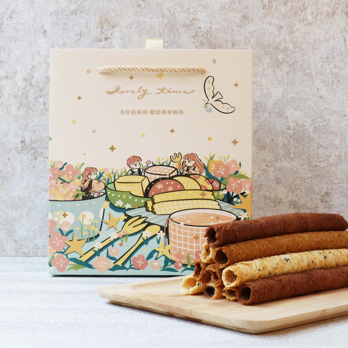 美好時光- 心路×懶惰朽吉聯名禮盒(蛋捲提盒)