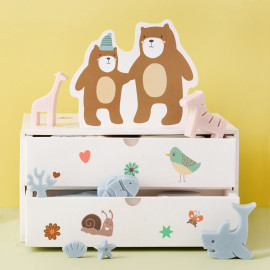 │新品上市│森林漫步禮盒-雙層款（蠟燭/動物皂/棉布袋/泡澡球）