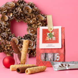 │聖誕限定│聖誕派對提盒 (芝麻+巧克力小蛋捲6入款)